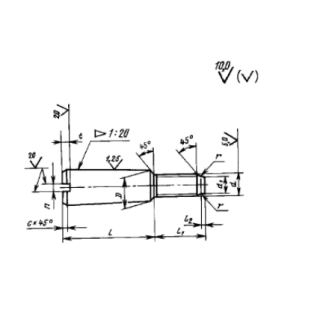 Болт конический, повышенной точности ГОСТ 15163-78 - фото - 1